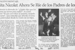 Rosita Nicolet ahora se ríe de los padres de los 90  [artículo].