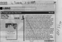 El tiempo que nos tocó vivir  [artículo] Carlos Maldonado R.