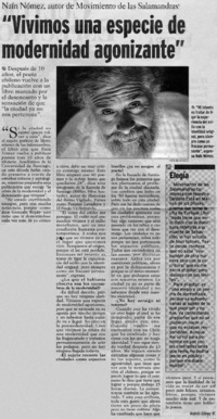 "Vivimos una especie de modernidad agonizante"