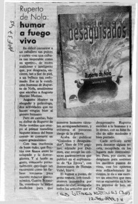Humor a fuego vivo  [artículo].