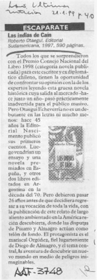 Las Indias de Caín  [artículo].
