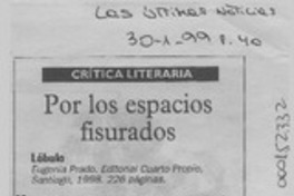 Por los espacios fisurados  [artículo] Milton Aguilar.