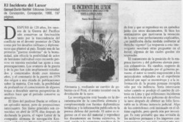 El incidente del Luxor  [artículo] Juan Ricardo Couyoumdjian.