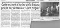 Corte mandó al tacho de la basura piteos por censura a "Libro negro"  [artículo].