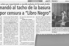 Corte mandó al tacho de la basura piteos por censura a "Libro negro"  [artículo].