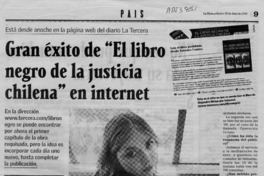Gran éxito de "El libro negro de la justicia chilena" en internet  [artículo] Matías del Río.