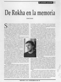 De Rokha en la memoria