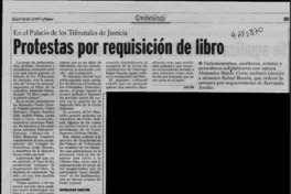 Protestas por requisición de libro  [artículo] José Ale.