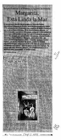 Margarita, está linda la mar