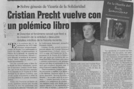 Cristian Precht vuelve con un polémico libro  [artículo] Gastón Saravia.