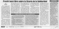 Precht lanzó libro sobre la Vicaría de la Solidaridad  [artículo] K. B.