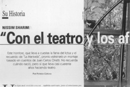 "Con el teatro y los afectos no se transa"  [artículo] Patricia Corona.