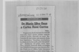 De María Silva Ossa a Carlos René Correa