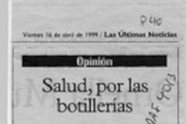 Salud, por las botillerías  [artículo] Patricio Fernández Ch.
