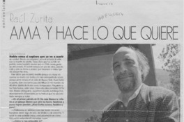 Ama y hace lo que quiere  [artículo] Loreto Novoa.