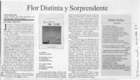 Flor distina y sorprendente  [artículo] Hugo Montes B.