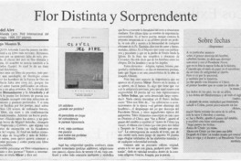 Flor distina y sorprendente  [artículo] Hugo Montes B.
