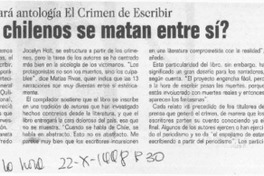 Por qué los chilenos se matan entre sí?  [artículo] Andrés Gómez B.