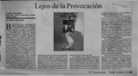 Lejos de la provocación  [artículo] Mario Valdovinos.