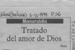 Tratado del amor de Dios  [artículo] Filebo.