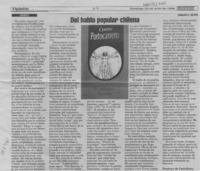 Del habla popular chilena  [artículo] Carlos F. Reyes.