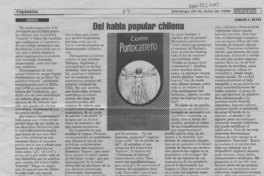 Del habla popular chilena  [artículo] Carlos F. Reyes.