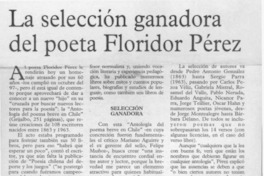 La Selección ganadora del poeta Floridor Pérez  [artículo].