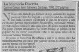 La memoria discreta  [artículo] Raúl Zurita.