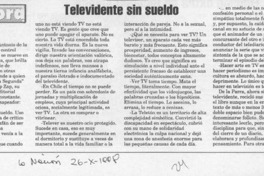 Televidente sin sueldo  [artículo] Hans Ehrmann.