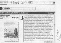 Sobre un concepto histórico de ciencia  [artículo] Carlos Maldonado R.