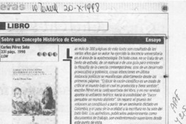 Sobre un concepto histórico de ciencia  [artículo] Carlos Maldonado R.