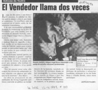 El vendedor llama dos veces  [artículo] Leopoldo Pulgar I.