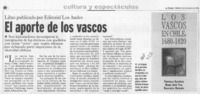 El Aporte de los vascos  [artículo].