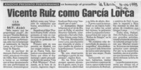 Vicente Ruiz como García Lorca