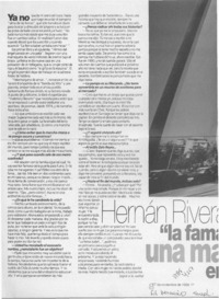 Hernán Rivera Letelier, "La fama es como una mancha en la nariz"  [artículo] Lina Meruane.