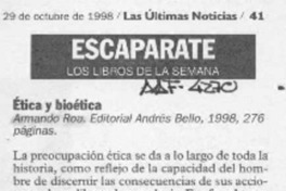Etica y bioética  [artículo].