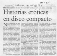Historias eróticas en disco compacto