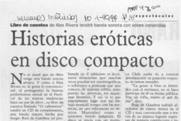 Historias eróticas en disco compacto