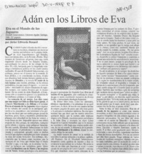 Adán en los libros de Eva  [artículo] Javier Edwards Renard.