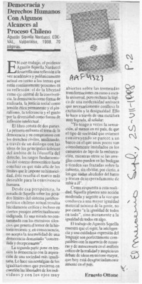 Democracia y derechos humanos  [artículo] Ernesto Ottone.