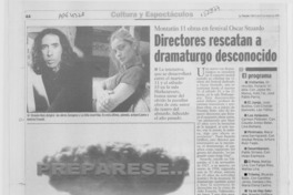 Directores rescatan a dramaturgo desconocido