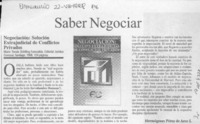 Saber negociar  [artículo] Hermógenes Pérez de Arce I.