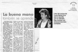 La Buena mano también se aprende  [artículo].