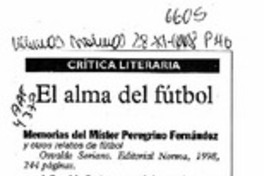 El alma del fútbol  [artículo] Milton Aguilar.