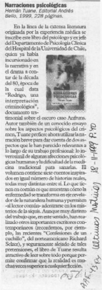 Narraciones psicológicas  [artículo].