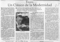 Un clásico de la modernidad  [artículo] Carolina Andonie Dracos.