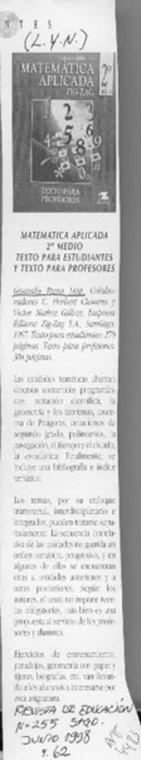 Matemática aplicada  [artículo].