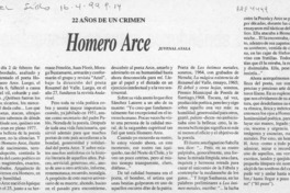 Homero Arce  [artículo] Juvenal Ayala.