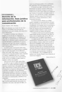 Derecho de la información  [artículo] Eliana Rozas O.