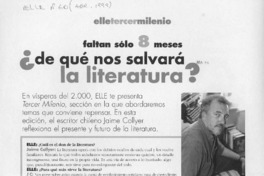 Faltan sólo 8 meses, de qué nos salvará la literatura?  [artículo] Carola Solari.